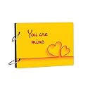 100 Yellow Your Are Mine | Love Photo Albums Gift Friend - Thoughtful Scrapbook Present| 40 A5 Pages | Size : 15.2 Cm X 21.5 Cm |Yellow