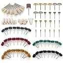 103 PCS Polishing Kit Compatible with Dremel Tools, 1” Mini Wire Brush Bits