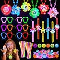 104 Pcs Halloween Party Favors for Kids, Glow in The Dark Toys Bulk