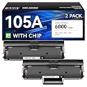 105A Toner Cartridge Black Combo 2-Pack with Chip High Yield Replacement for HP 105A W1105A Toner Cartridges Compatible with HP Laser MFP 135a 135w 137fnw 107a 107w Printer Ink 135 137 107 All-in-One