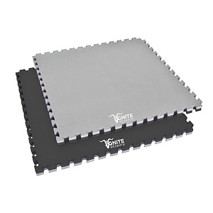 105cm x 105cm puzzle exercise gymhome eva interlocking matstiles for gym equipment exercise yogagymnastic black amp grey 25mm-6 mats