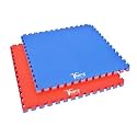 105CM x 105CM Puzzle Exercise Gym/Home EVA Interlocking Mats/Tiles for Gym Equipment, Exercise, Yoga,Gymnastic (Red &amp; Blue, 20mm-2 Mats)