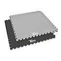 105CM x 105CM Puzzle Exercise Gym/Home EVA Interlocking Mats/Tiles for Gym Equipment, Exercise, Yoga,Gymnastic (Black &amp; Grey, 30mm-4 Mats)