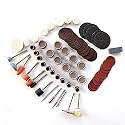 105pcs Drill Bit Rotary Tool Accessories Grinding Sanding Engraving Polishing Kit for Dremel Rotary Tools DIY Woodworking (105 Pcs, Suitable for Grinding/Cutting/polishing)