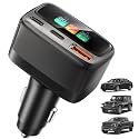 105W 3-Port USB C Car Charger Fast Charging Adapter with Digital Display