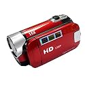 ZOOMELLA 1080P HD Camcorder LCD Video Camera Recorder 16X Zoom Night Vision -EU Red
