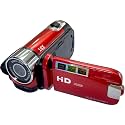 1080P HD Camcorder LCD Video Camera Recorder 16X Zoom Night Vision -EU Red