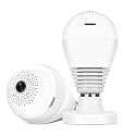 FINICKY-WORLD Wi-Fi 1080p Full HD 360° Viewing Area Bulb Security Camera, White