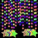 108 Feet UV Neon Paper Star Garland Glow In The Dark Streamers For Party Supplies, Fluorescent Reactive Paper Star Banner For Wedding Birthday Party Favors And Decor