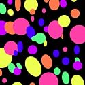 108ft UV Round Dot Neon Paper Streamers - Glow in The Dark Party Favors &amp; Decorations for Wedding &amp; Birthday Parties