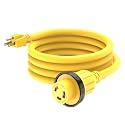 10FT 30-Amp to 15-Amp 110V Marine & RV Extension Cord, NEMA 5-15P to L5-30R