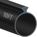 10FT Garage Door Seals Bottom Rubber, 0.35" Triangle Weather Stripping Seals for Single Track Weatherproofing Threshold Replacement Strip Fits Most Single Track Garage Doors (10FT, Black)