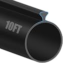 10FT Garage Door Seals Bottom Rubber, 0.2" Triangle Weather Stripping Seals for Single Track Weatherproofing Threshold Replacement Strip Fits Most Single Track Garage Doors (10FT, Black)