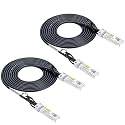 10G SFP+ DAC Twinax Cable, SFP+ to SFP+ Direct Attach Copper Passive for Ubiquiti UniFi, Meraki, Mikrotik, Fortinet, Netgear, D-Link, TP-Link and More, 6 Meter(19.7ft), 2-Pack