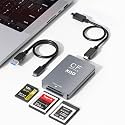 10Gbps CFexpress/XQD/SD Cards Reader 3-in-1 CFexpress Type B Card Readers Adapter XQD/SD Memory Card Reader USB 3.2 Gen 2 Support for Thunderbolt 3/4 Port for Professional Filmmakers Content Creators