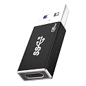[10Gbps] USB 3.2 High-Speed USB C to USB A Adapter, 10Gbps Data Transfer &amp; 60W Fast Charging for iPhone 15 Plus Pro Max, iPad, Galaxy S24 Ultra