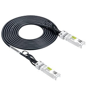 10gtek 10g sfp dac twinax cable sfp to sfp direct attach copper passive for cisco sfp-h10gb-cu4m ubiquiti unifi meraki mikrotik fortinet netgear d-link tp-link and more 4-meter131ft