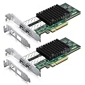 10Gtek 10Gb PCI-E NIC Network Card, Dual SFP+ Port, with Original Intel X710-BM2, PCI Express Ethernet LAN Adapter Support Windows Server/Windows/Linux/ESX, Compare to Intel X710-DA2, 2-Pack