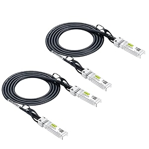 10gtek 10gbase-cu 12-meter 39ft sfp to sfp dac cable 2-pack aluminum case compatible with cisco ubiquiti fortinet and more