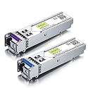 10Gtek for Cisco GLC-BX-U and GLC-BX-D, a Pair of 1000BASE SFP Bidi Transceiver Module, 20KM