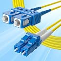 10Gtek Fiber Patch Cable - LC to SC OS2 1G/10G Singlemode Jumper Duplex 9/125 LSZH Fiber Optic Cord, Yellow, 15-Meter(49.2-ft)