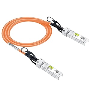 10gtek orange colored 10g sfp dac cable - twinax sfp cable for ubiquiti uacc-dac-sfp10-15m 15-meter492ft