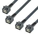 10Gtek SFF-8643 to SFF-8643 12G Internal Mini SASHD Cable, 0.8m, 2-Pack