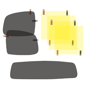 10h2 car thick anti-rain guard  rear-view film mirror  car accessories  waterproof anti-fog car sticker  protective film sticker  scratch resistant stickers for honda car amaze city  pack 7