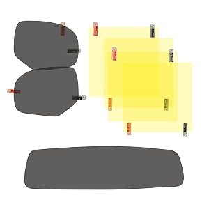 car accessories - anti-fog film  durable rearview mirror stickers  rain guard  waterproof film for maruti vitara brezza urban cruiser brezza swift