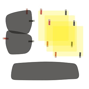 car accessories - anti-fog film  rearview mirror rain guard  waterproof sticker for maruti suzuki nexa grand vitara pack-7