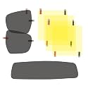 Car Accessories - Anti-Fog Film | Rearview Mirror Rain Guard | Waterproof Sticker for MARUTI SUZUKI NEXA GRAND VITARA, Pack-7
