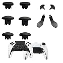 10in1 Replacement Accessories Parts for PS5 Edge Controller Analog Joystick, Metal Thumbsticks for PS5 Dualsense-Edge Controller, Back Paddles Triggers Buttons for PS5 Dualsense Controller(Black)