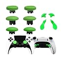 10in1 Replacement Accessories Parts for PS5 Edge Controller Analog Joystick, Metal Thumbsticks for PS5 Dualsense-Edge Controller, Back Paddles Triggers Buttons for PS5 Dualsense Edge Controller(Green)