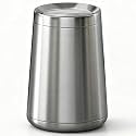 10L / 2.6Gal Small Bathroom Trash Can, Silver Waste Basket