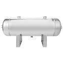 Air Reservoir Tank 10L Portable 5 Port Compressed Air Storage for Workshop Garage 304 Stainless Steel Mirror Finish 2.1 Gallon Horizontal Pressure Tank 1.25MPa