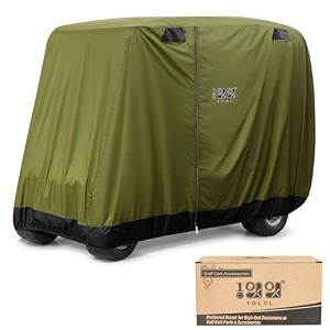 10l0l golf cart cover waterproof dust sunproof and durable for 4 passengerfits ez go club car and yamaha golf carts