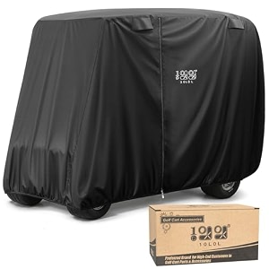 10l0l golf cart cover waterproof dust sunproof and durable for 4 passengerfits ez go club car and yamaha golf carts