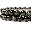 Natural Black Obsidian Round Beads 10mm 35Pcs for DIY Jewelry Making