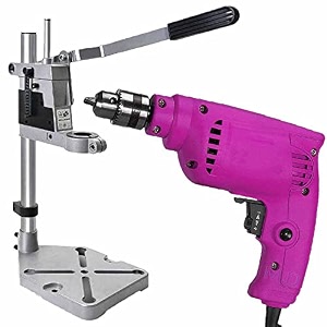 10mm drilling machine 450 watt 220v heavy duty with reversible speed regulator and bench stand table 400mm aluminium base chuck size 10mm watt 450 type corded