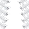 10Pack 6.6FT/2 Meter Plaster-in trimless recessed LED Aluminum Channel with Flange for LED Strip and Clip-in Diffuser, Tape Light Track LED Profile for Strip Lighting Applications
