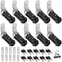 Cylinnda 10Pack Black Cabinet Lock with Keys, 1-1/2" RV Storage Locks Keyed Alike, RV Locks for Storage Door, Camper Toolbox RV Cam Locks with Manual (Black -10 Pack, 1-1/2 Inch)
