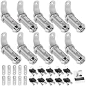 Cylinnda 10Pack Cabinet Lock with Keys, 1-1/2" RV Storage Locks Keyed Alike, RV Locks for Storage Door, Camper Toolbox RV Cam Locks with Manual (Chrome - 10 Pack, 1-1/2 Inch)