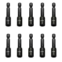 TMAX 10p 6mm Impact Magnetic Nutsetter Hex Nut Driver 1/4" Shank, Cr-V