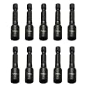 TMAX 10p 7mm Impact Magnetic Nutsetter Hex Nut Driver 1/4" Shank, Cr-V