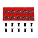 10Pcs 15mm Round Carbide Inserts, Indexable Replacement Cutters Inserts