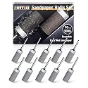 10Pcs 2000 Grit Sanding Drums Sandpaper Sticks Set for Dremel Rotary Tool with 1/8" Shank, Rotary Tool Accessories Suitable for Metal Rust Removal/Jade Polishing/Stone Grinding (2000 Grit)