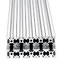 10pcs 2000mm T Slot 2020 Aluminum Extrusion European Standard Anodized Linear Rail for 3D Printer Parts and CNC DIY Silver(78.7'')