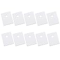 10pcs TO-3P Alumina Ceramic Sheet Ceramic Transistor Triac Thyristor Insulator Insulation Protection Mica, White