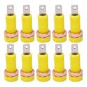 10pcs 4mm Banana Jack Socket, Banana Jack Connector Panel Mount Binding Post Connector Adapter Panel for Electronic Instrument (Yellow)