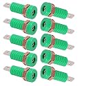 10pcs 4mm Banana Jack Socket Mount Binding Post Banana Jack Connector Panel Connector Adapter Panel for Electronic Instrument (Green)